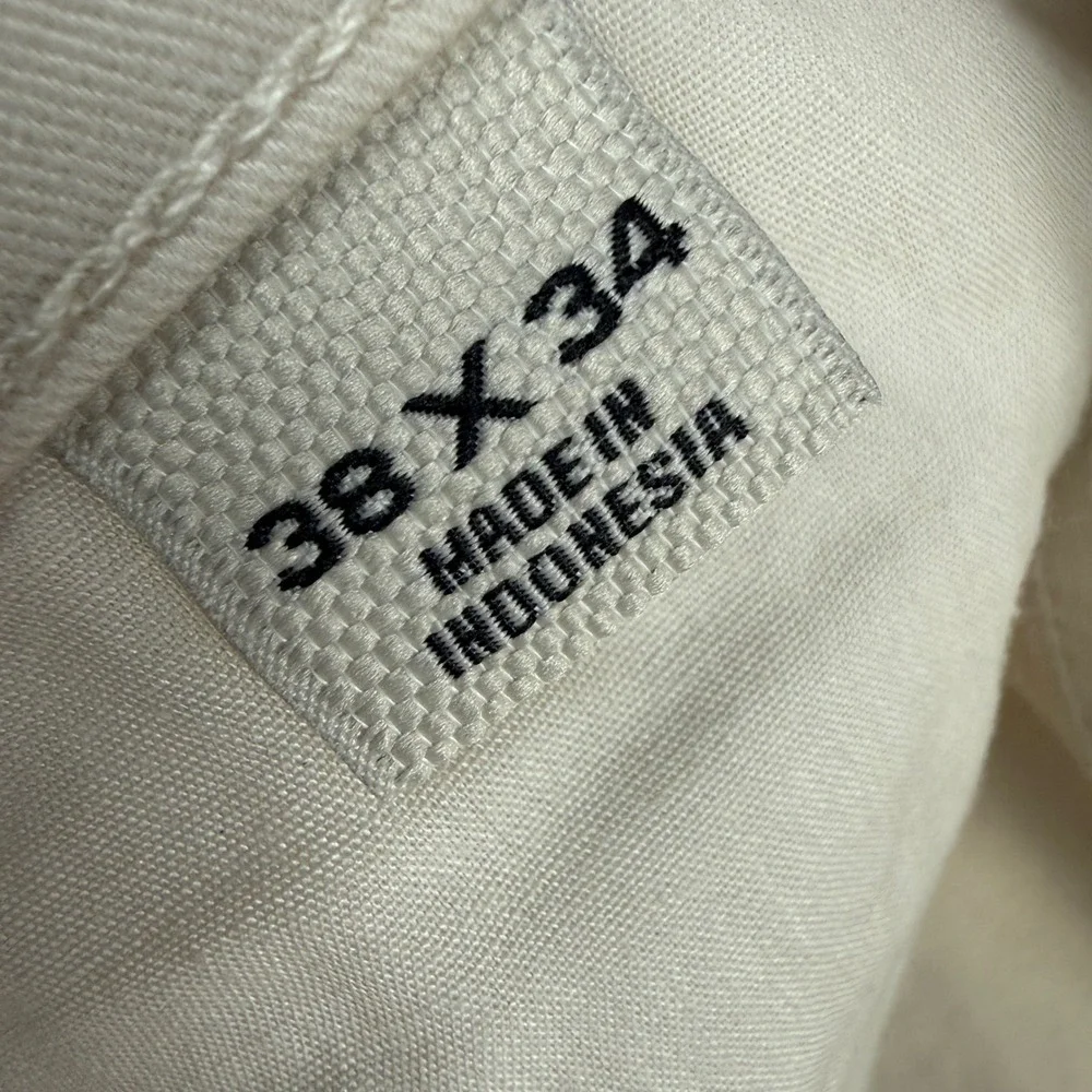 Huckberry Flint & Tinder 365 5-Pocket Pants Mens 38x34 Salt Cream Tapered Fit